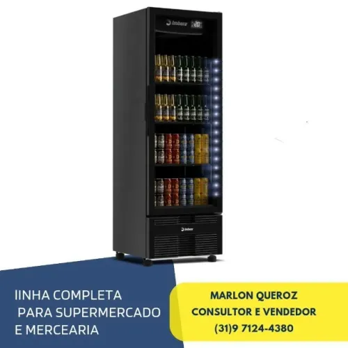 Cervejeira Porta de Vidro 569L Full Black Imbera