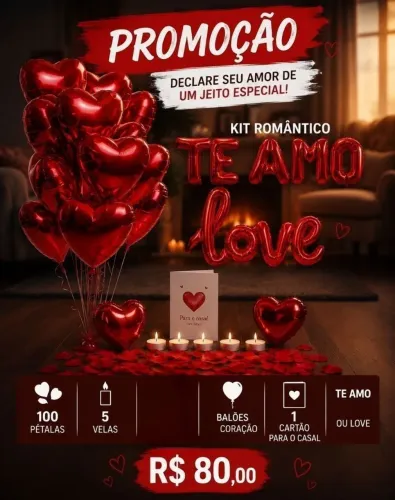 Kit Romântico Dia dos Namorados
