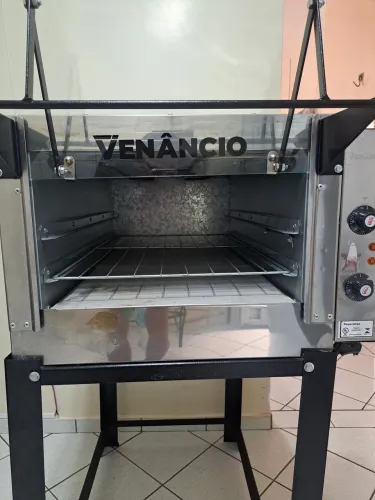 Forno elétrico de lastro industrial Venâncio Itália Roma aço inox