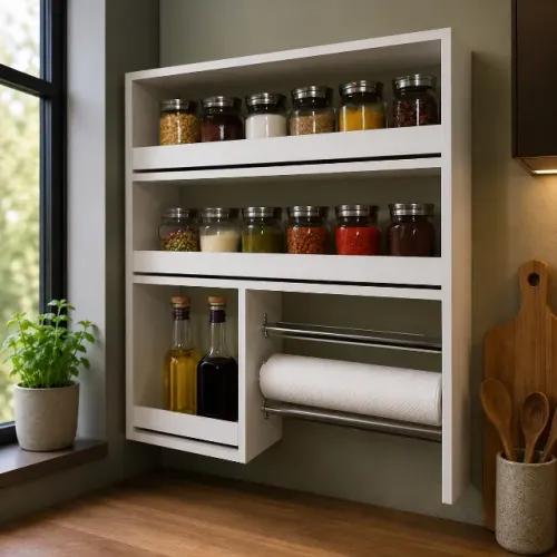 Porta Temperos em MDF - Prático e Decorativo para Cozinha
