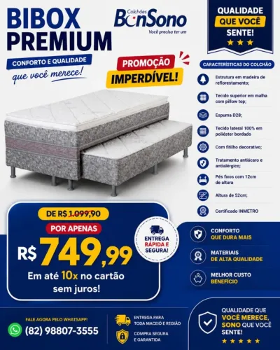 OFERTA DE BIBOX SOLTEIRO BOM SONO