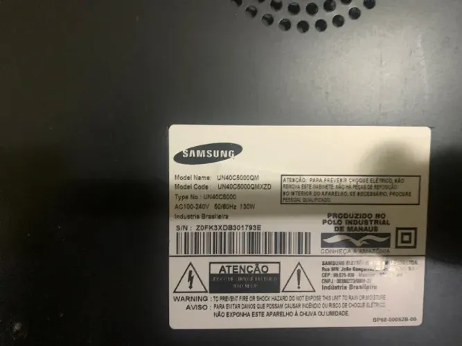 TV SAMSUNG 40' (Sem imagem)