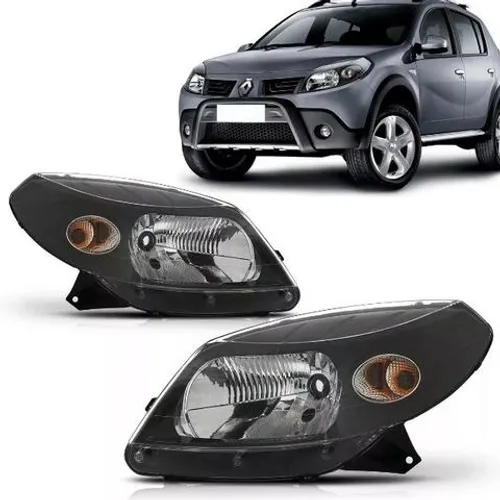 Par Farol Mascara Negra Sandero 2007 2008 2009 2010 2011
