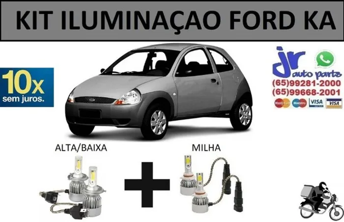 Kit Lampada Ultra LED Ford Ka 99 6000K 12V 24V