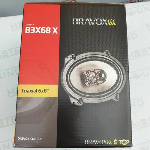 Par de alto falante. Bravox. Triaxial. 6X8". Novo. Instalado.