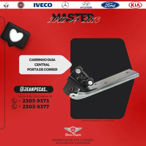 carrinho guia central - master
