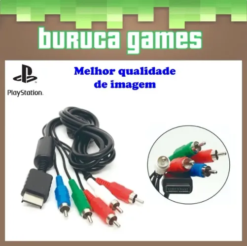 Cabo vídeo componente para PS3 e PS2