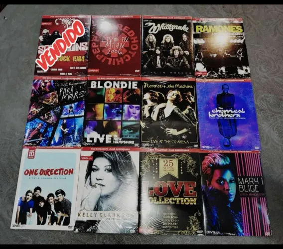 Lote com 10 DVDs + 01 CD (Whitesnake).