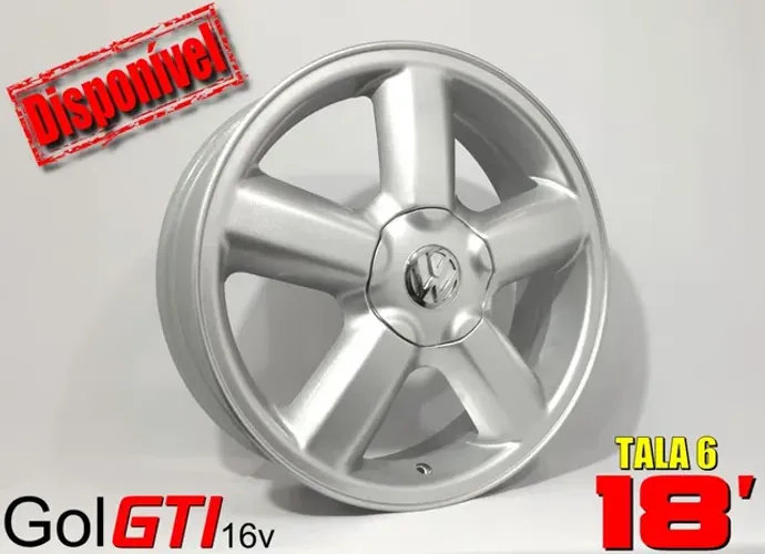 Roda aro 18 Volkswagen gol gti 16v prata 4x100 jogo novo