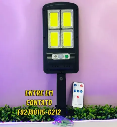 Luminária Solar Luz Led Sensor Presença Poste Parede Forte-Entregas 9h as 22h