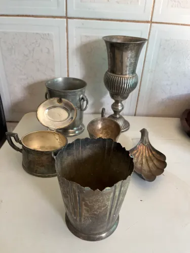 Peças de coleção de pratas 