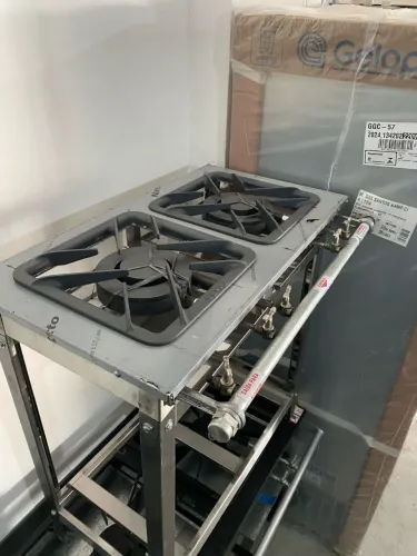 NZ. Fogão industrial 2 bocas duplas inox CEFAZ 