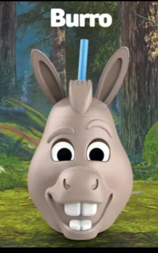 Burro - Copo com canudo - GIRAFFAS SHREK