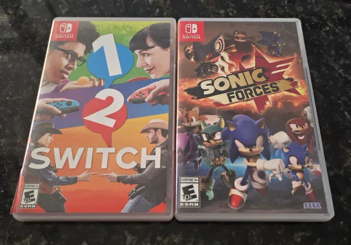 2 Jogos para Nintendo Switch - Sonic Forces e 1-2 Switch (físico)