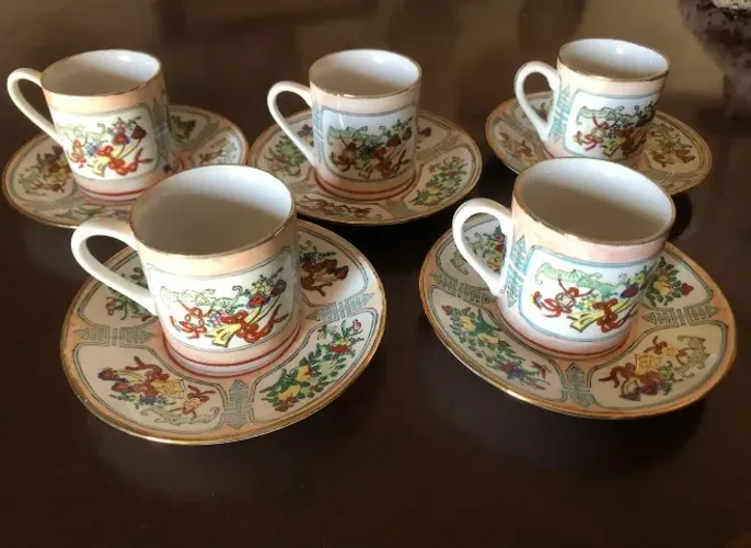 Conjunto Xícaras Cafezinho Porcelana Chinesa