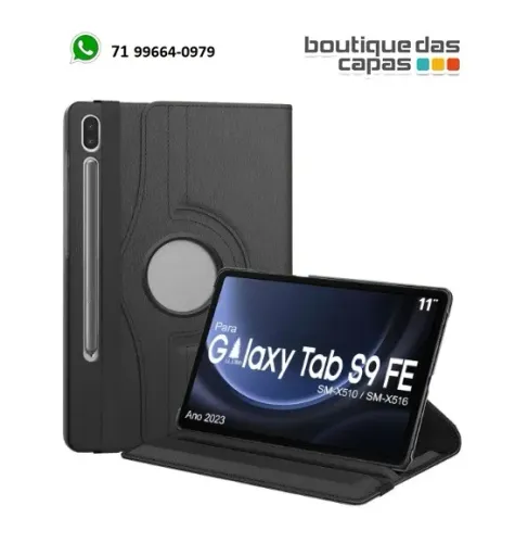 CAPA PORTEÇÃO GIRATORIA 360 SAMSUNG GALAXY TAB SAMS S9 FE 10.9 X510 X516