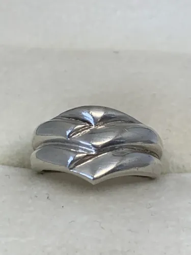 anel de prata 925 lindo designer tamanho 12