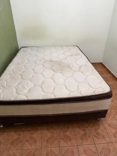 Cama box Casal conjugada Completa - Estrutura Firme, mola