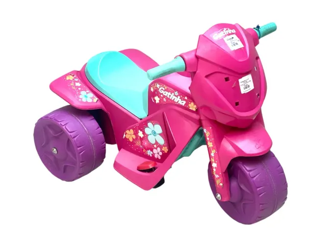 Motocicleta Infantil Gatinha moto elétrica bandeirante 