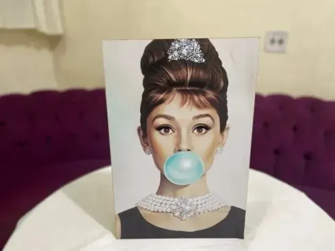 Quadro Gravura Audrey Hepburn para decoração