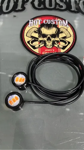 Mini Pisca Led Redondo para Retrovisor Moto