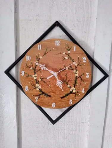 Relógio de Parede Artesanal  pintura a mão 