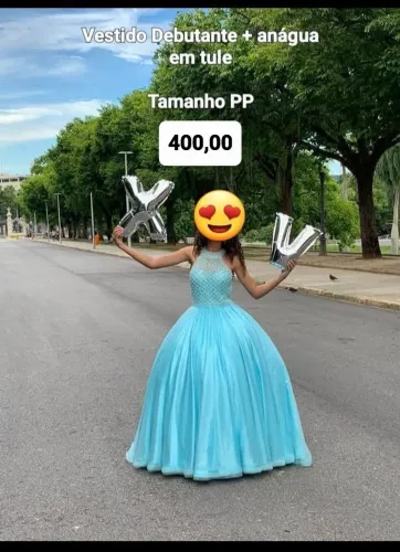 Vestido 15 anos + Anágua em tule