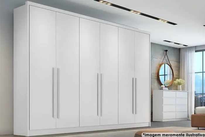 Roupeiro Casal 6 Portas 6 Gavetas 100%MDF t332