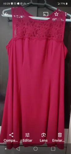 Vestido social com renda finíssima 