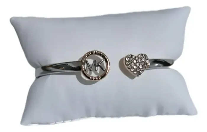 Pulseira Estilo Bracelete Michael Kors Cor Silver Rose Gold