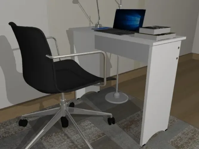 Mesa Top Best Work. Em MDF: Medidas L67cm x P33cm x A74cm.Ler e Escrever