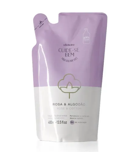 Refil Rosa & Algodão (Cuide-se Bem) O Boticário - 350ml