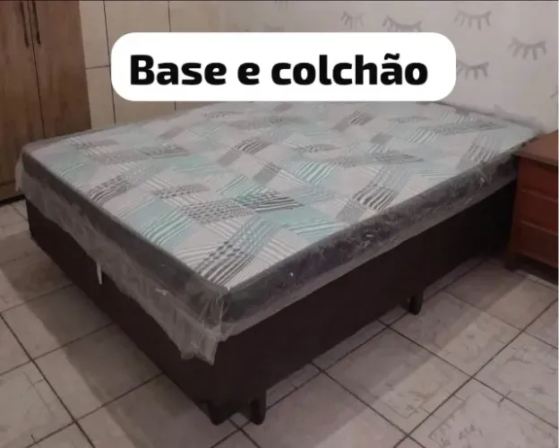 Cama box colchão e base 