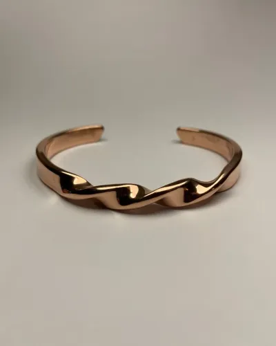 Pulseira de Cobre Metade Torcida
