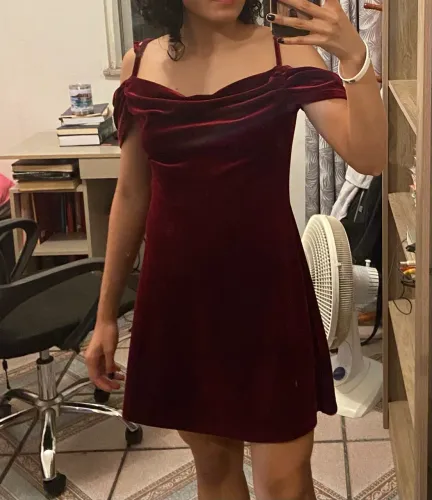 vestido vinho veludo