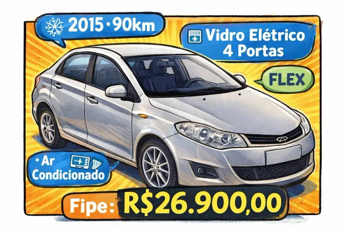 Chery Celer Sedan 1.5 16V Flex 5P 2015
