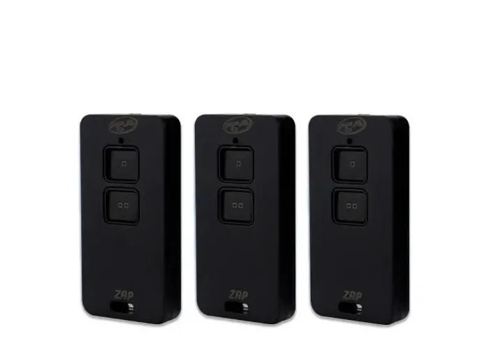 Kit 3 Controles Remoto Ppa Zap Portão Alarme Cerca Elétrica 433mhz Cor Preto/preto