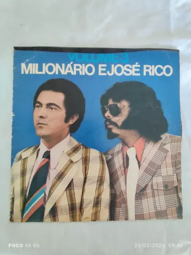 Disco de vinil LP Milionário e José Rico volume 3. Em bom estado.