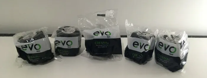 Bandagens Elásticas Autoaderentes Evo Tape Coesiva 5cm x 4,5m (esticado) - Preta
