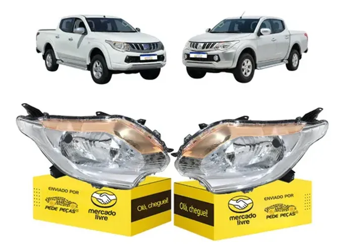 Par Farol Sinaleira Mitsubishi L200 Triton 2017 2018 2019 Ambos Lados