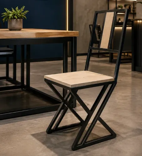 Cadeira estilo industrial artesanal