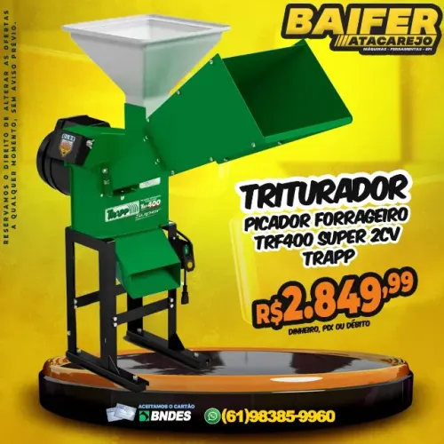 Triturador Trf400 Super Picador Forrageiro 2cv Trapp