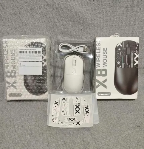 Mouse Gamer Sem Fio Warvank X8 (Cor: Branca) *NOVO LACRADO* RECARREGÁVEL
