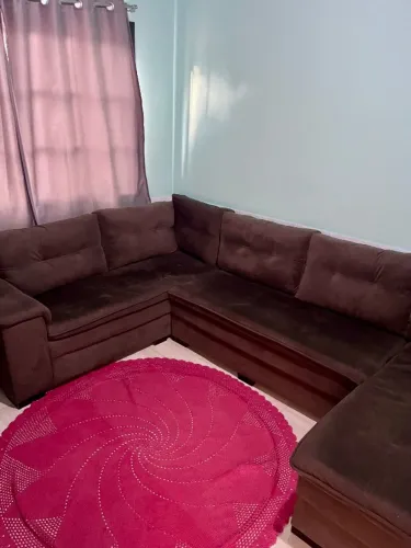 Sofá de canto com extensão e 5 lugares 