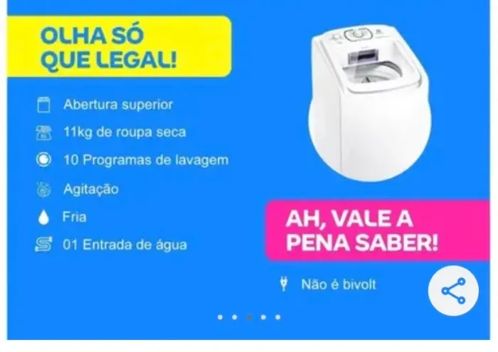 vendo maquina de lavar, perfeito estado apenas 3 meses de uso com nota fiscal
