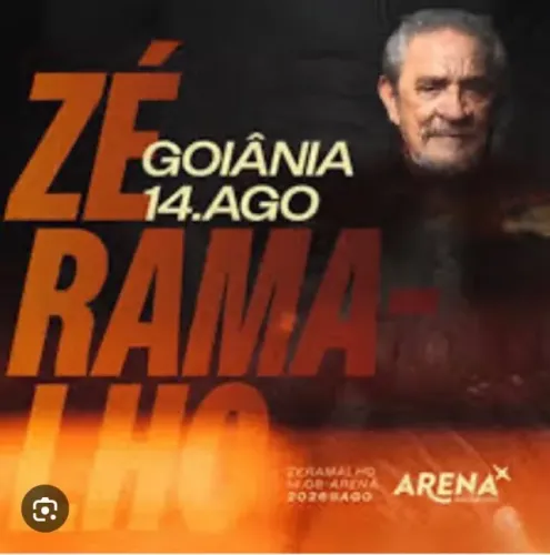 Show do Zé Ramalho dia 14/08/26 em Goiânia, mesa safira para 4 pessoas, de 2.500 por 2.000