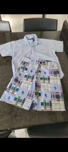 Conjunto Social 5-6anos Polo menino original novissimo