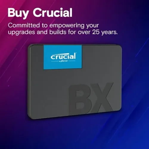 SSD Crucial BX500 1TB 3D NAND SATA lll 2,5 SSD 3D NAND de 1 TB com leitura de 540 MB/s e i