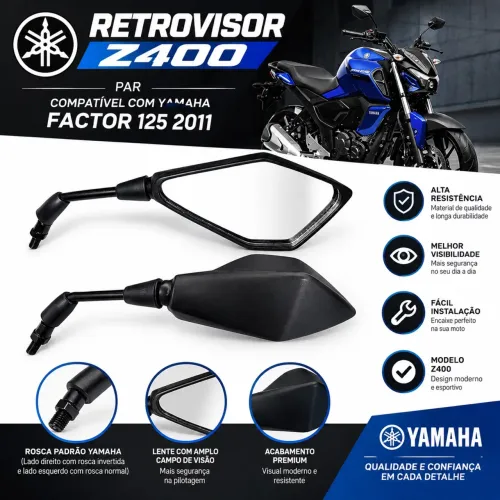 Par de retrovisores z400 Yamaha 