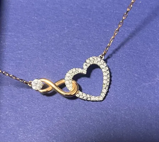 Colar Swarovski Coração e Infinito